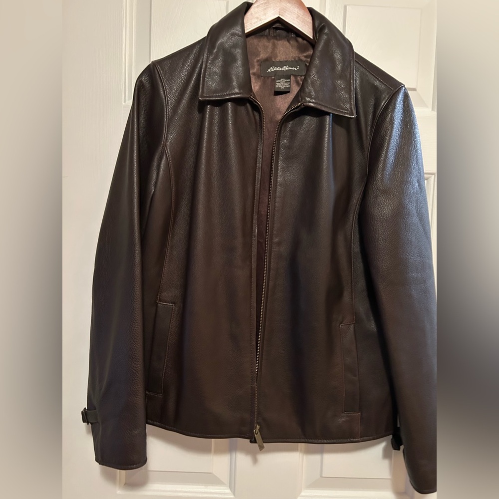 Women’s Vintage Eddie Bauer Brown Leather Jacket